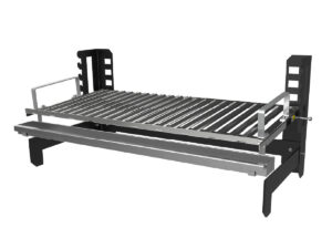 Ανοξείδωτη Σχάρα Ψησίματος 80X38 με Βάση 4 Θέσεων και Λιποσυλλέκτη.